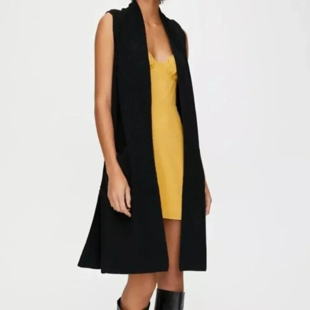 Aritzia Wilfred Olive cardigan grey XXS merino wool